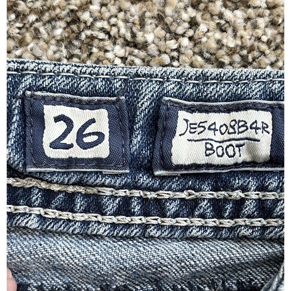 Miss Me Blue Boot Cut Jeans with Silver Accents - Picture 14 of 16